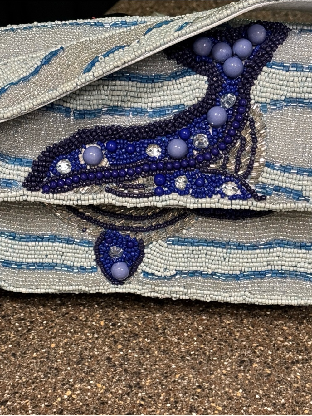 NEW RELEASE Blue Whale Beaded Shoulder Bag India Viral Beaded Bag Charm NWT - Picture 11 of 16